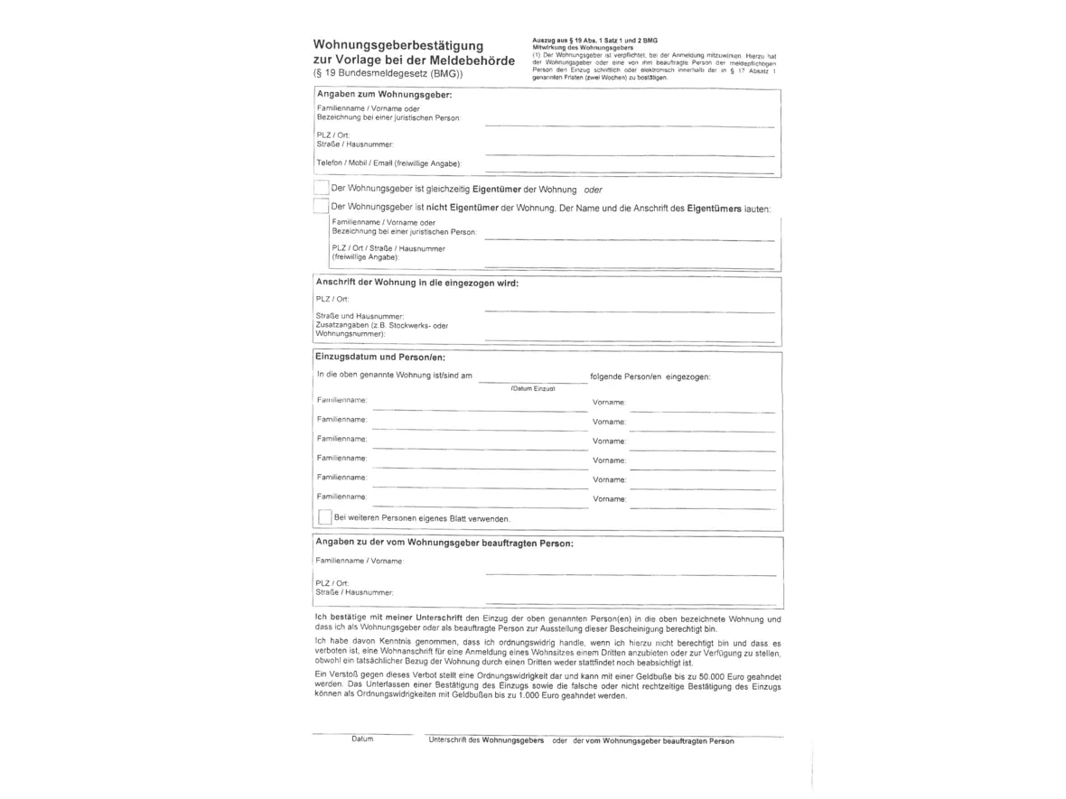 wohnungsgeberbescheinigung